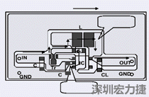 圖2：升壓電路的PCB設(shè)計(jì)示例。